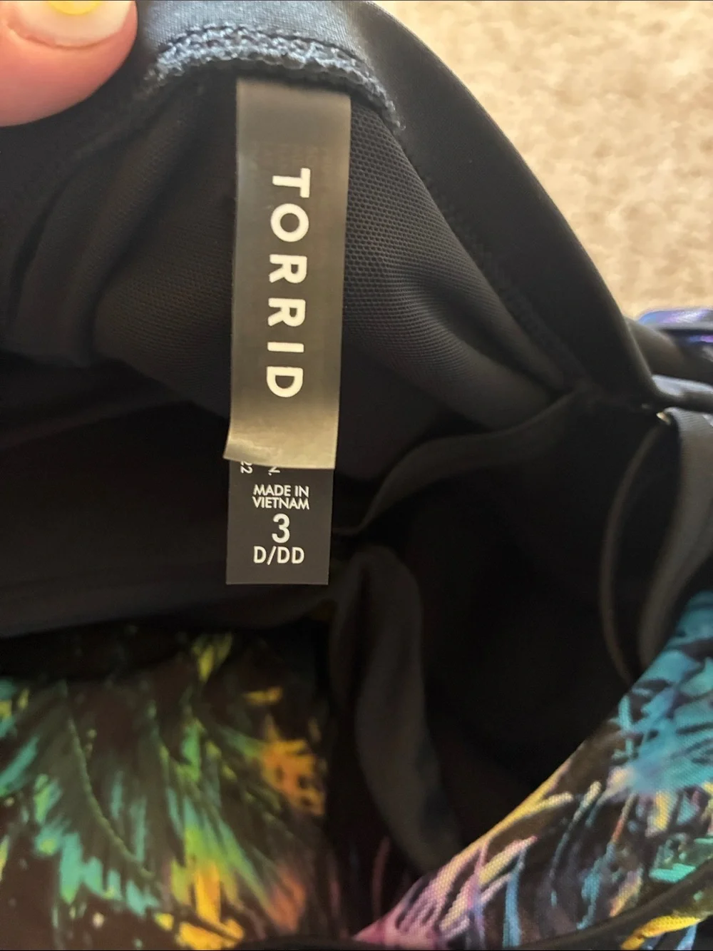 Torrid Swim Dress Hawaiian Palms Mesh Overlay Swimsuit Size 3 D/DD NWOT